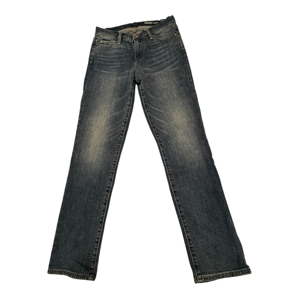 Gap 1969 Authentic Straight Jeans Size 27 Short Low Rise Stretch Denim NWT